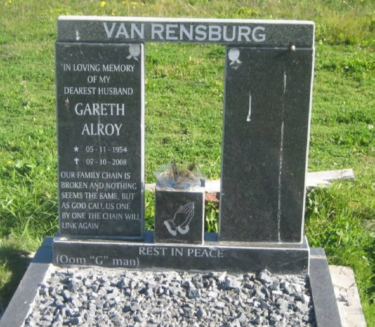 RENSBURG Gareth Alroy, van 1954-2008