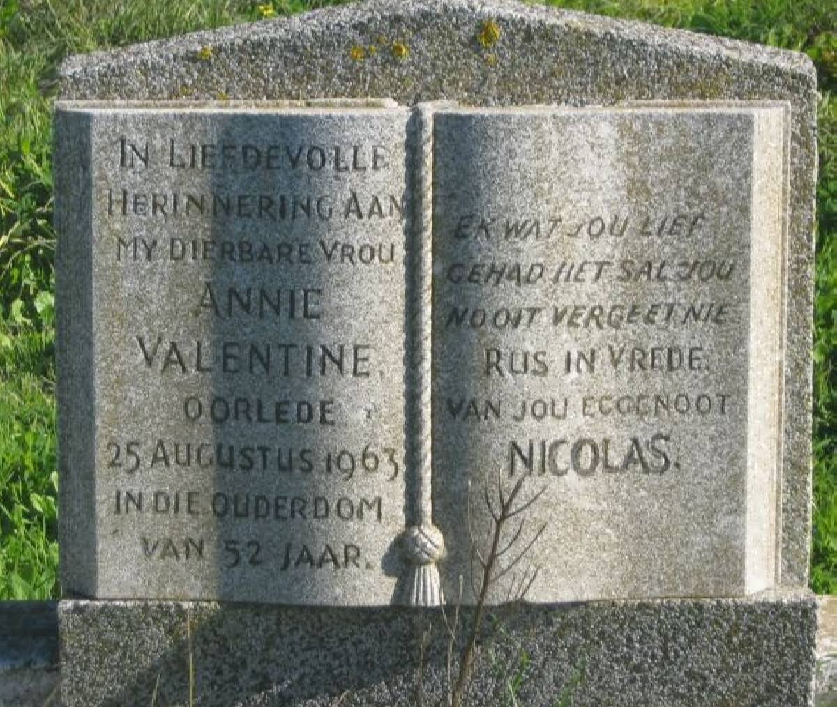 VALENTINE Annie -1963