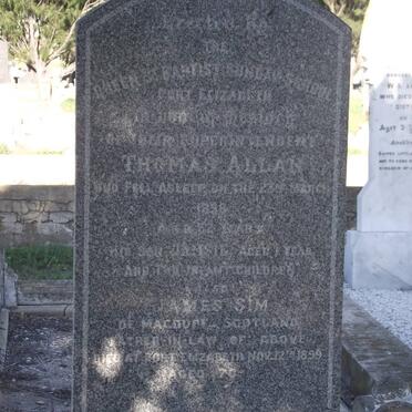 ALLAN Thomas -1898 :: SIM James -1899