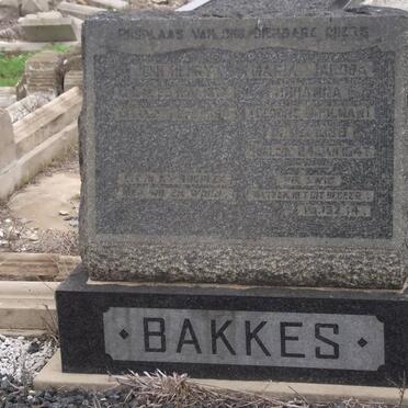 BAKKES John Henry 1877-1960 &amp; Maria Jacoba Johanna MOOLMAN 1889-1947