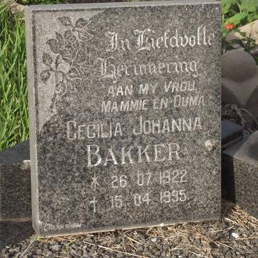 BAKKER Cecilia Johanna 1922-1995