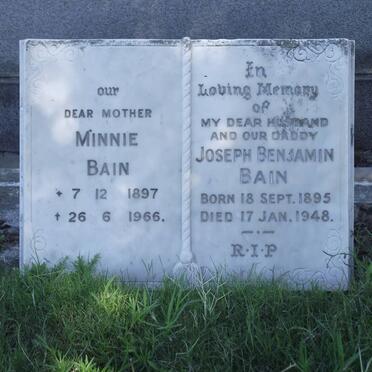 BAIN Joseph Benjamin 1895-1948 &amp; Minnie 1897-1966