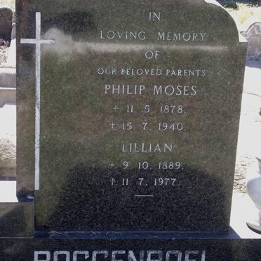 BOGGENPOEL Philip Moses 1878-1940 &amp; Lilian 1889-1977