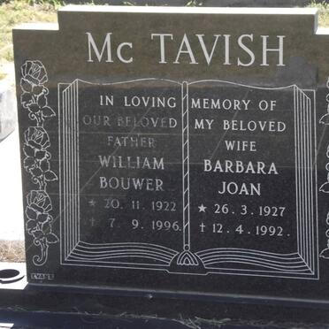 BOUWER William 1922-1996 &amp; Barbara Joan 1927-1992