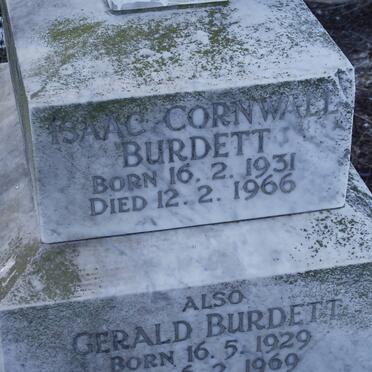 BURDETT Isaac Cornwall 1931-1966 &amp; Gerald 1929-1969