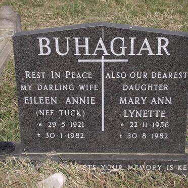 BUHAGIAR Eileen Annie nee TUCK 1921-1982 ::  BUHAGIAR Mary Ann Lynette 1956-1982