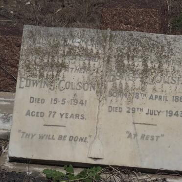 COLSON Edwin J. -1941 &amp; Ester Lousia 1865-1943