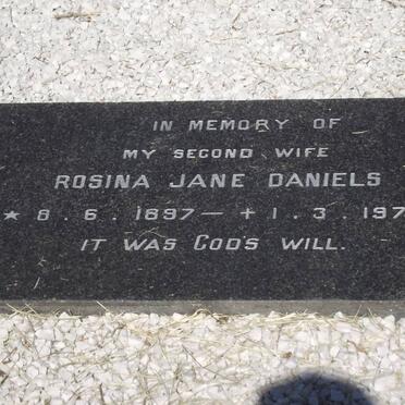 DANIELS Rosina Jane 1897-1975