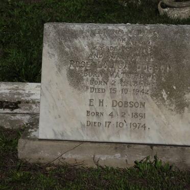 DOBSON Rose Louisa nee MATTHEWS 1856-1942 :: DOBSON E.H. 1891-1974