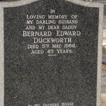 DUCKWORTH Bernard Edward -1966