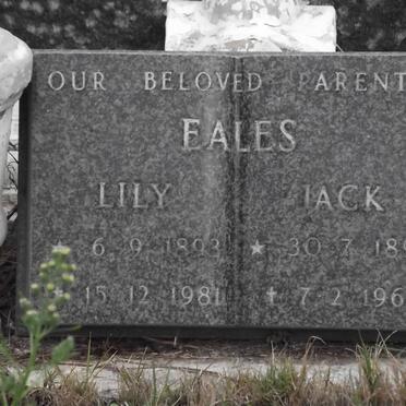EALES Lily 1893-1981 &amp; Jack 1896-1961