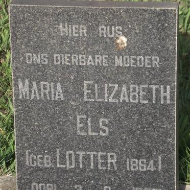 ELS Maria Elizabeth nee LOTTER 1864-1926