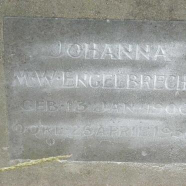 ENGELBRECHT Johanna M.W. 1906-1930