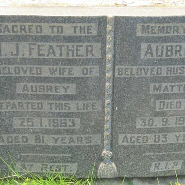 FEATHER Aubrey -1967 &amp; M.J. -1963