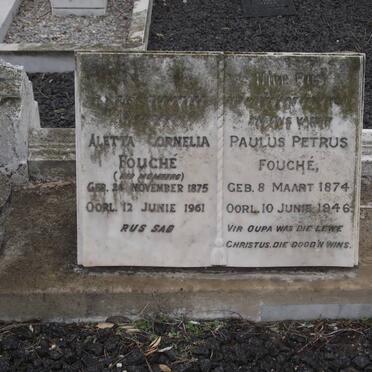 FOUCHE Paulus Petrus 1874-1946 &amp; Aletta Cornelia MOMBERG 1875-1961
