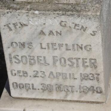 FOSTER Isobel 1937-1940
