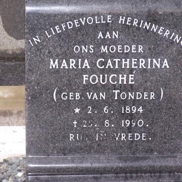 FOUCHE Maria Catharina VAN TONDER 1894-1990.JPG