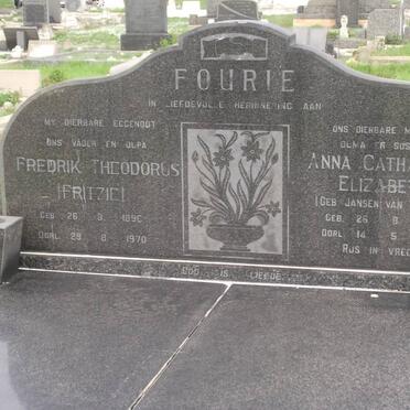 FOURIE Fredrik Theodorus 1890-1970 &amp; Anna Catharina Elizabeth JANSEN VAN VUUREN 1901-1972