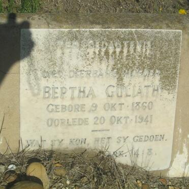 GOLIATH Bertha 1860-1941