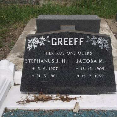 GREEFF Stephanus J.H. 1907-1961 &amp; Jacoba M. 1909-1959
