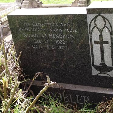 GROBLER Nicholas Hendrick 1922-1970