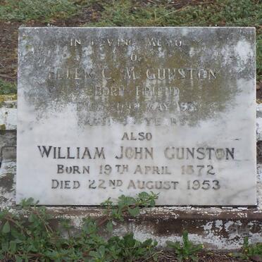 GUNSTON Ellen C.M. FRIEND -1931 &amp; William John 1872-1953