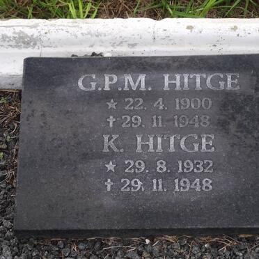HITGE G.P.M. 1900-1948 :: HITGE K. 1932-1948