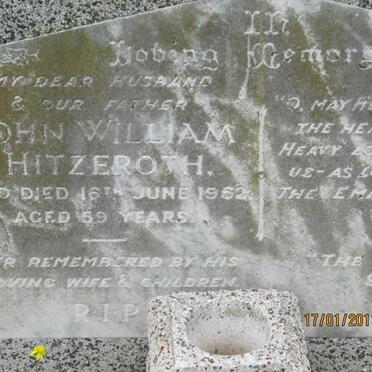 HITZEROTH John William -1962