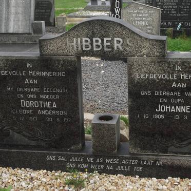 HIBBERS Johannes 1905-1981 &amp; Dorothea ANDERSON 1913-1978