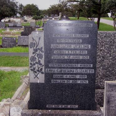 JERLING Jan Jacob 1882-1951 &amp; Anna Catherina Elizabeth 1889-1976