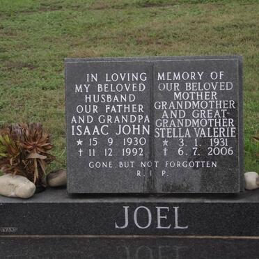 JOEL Isaac John 1930-1992 &amp; Stella Valerie 1931-2006