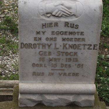 KNOETZE Dorothy L. nee STOCK 1913-1951