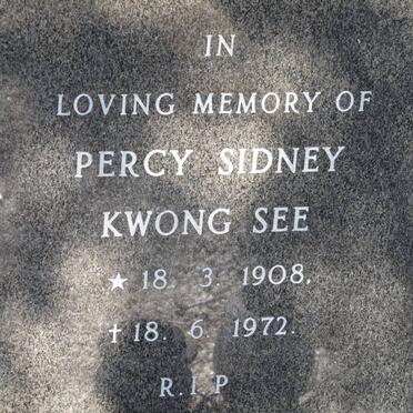 KWONG SEE Percy Sidney 1908-1972
