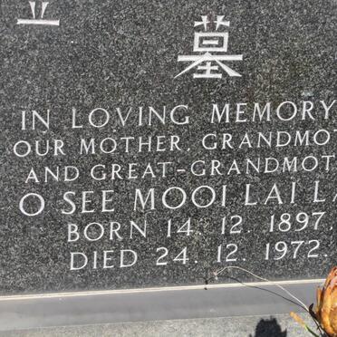 LAI LAM O See Mooi 1897-1972