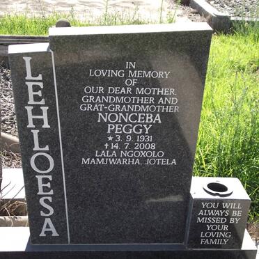 LEHLOESA Nonceba Peggy 1931-2008