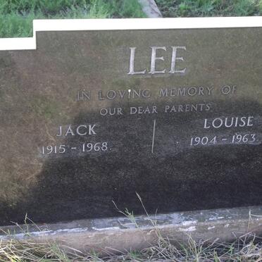 LEE Jack 1915-1968 &amp; Louise 1904-1963
