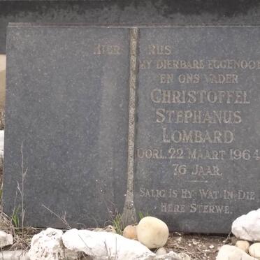 LOMBARD Christoffel Stephanus -1964