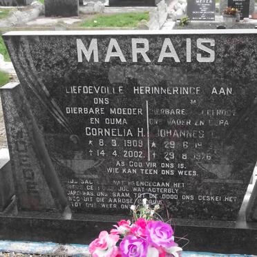 MARAIS Cornelia H. 1909-2002 &amp; Johannes C. 1913-1976
