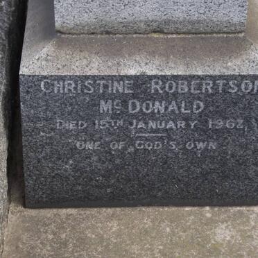 Mc DONALD Christine Robertson -1962