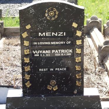 MENZI Vuyani Patrick 1972-2009