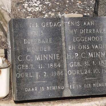 MINNIE H.P.C. 1877-19?8 &amp; C.C. 1884-1986