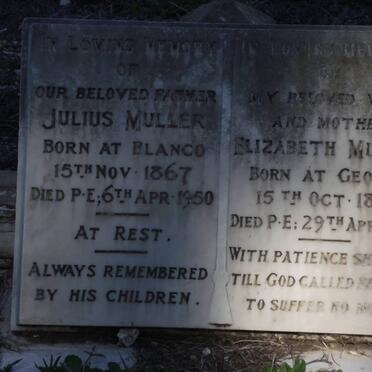 MULLER Julius 1867-1950 &amp; Elizabeth 1869-1944
