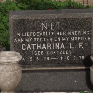 NEL Catharina L.F. nee COETZEE 1929-1978