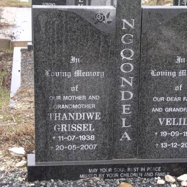 NGQONDELA Velile 1932-2001 &amp; Thandiwe Grissel 1938-2007