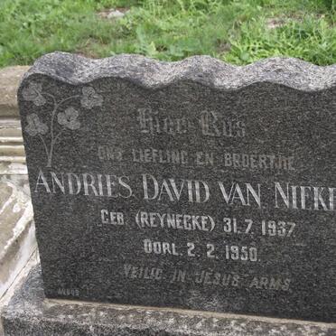 NIEKERK Andries David, van 1937-1950