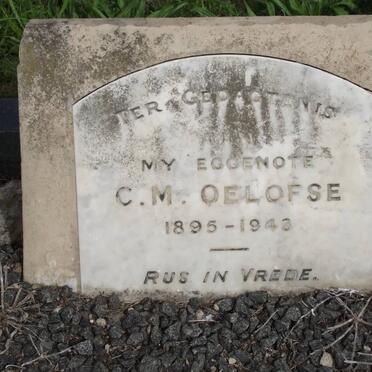 OELOFSE C.M. 1895-1943