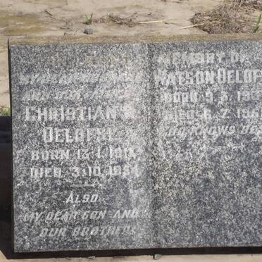 OELOFSE Christian A. 1911-1954 :: OELOFSE Watson 1937-1958