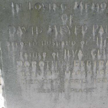 PAULS David Meyer 1837-1964