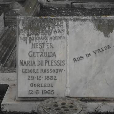 PLESSIS Hester Getruida Maria, du nee ROSSOUW 1882-1965