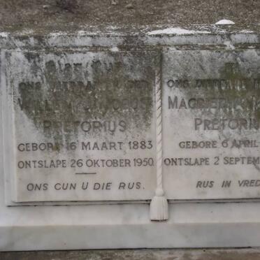 PRETORIUS Willem Jakobus 1883-1950 &amp; Magrietha Maria 1888-1961